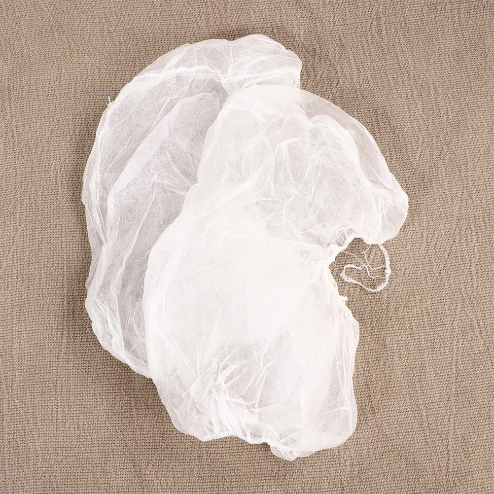 

20pcs Disposable Space Hat Nonwoven Full Face Cover Cap Shower Bath Go-kart Karting Lightweight Safe Ecofriendly