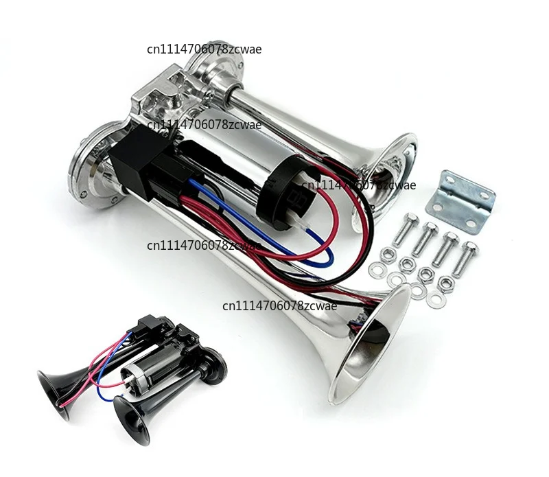 Auto Electric Air Horn 12V 24V Integrated Double Tube With Compressor Vehicle Modification Replacement Parts