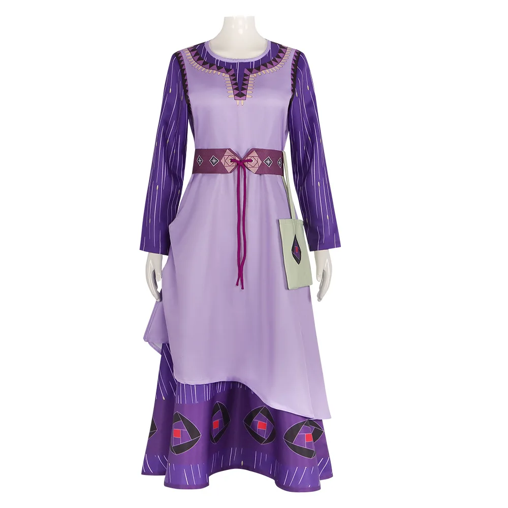 

Girl Asha Cosplay Costume Movie Wish Asha Dress Children Christmas Birthday Party Fancy Outfit Set Kids Halloween Princess Dress