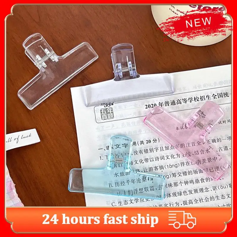 Learning Stationery Finishing Supplies Bookmarks Jelly Acrylic Pclip High Color Value Folder Transparent Design Transparent File