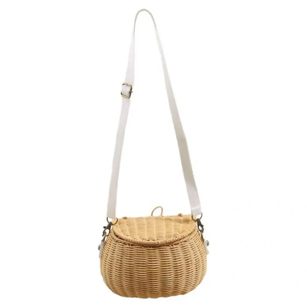 Storage Basket Durable Portable Shoulder Storage Basket Wear-resistant Rattan Basket Backpack for Girls Basket Bag