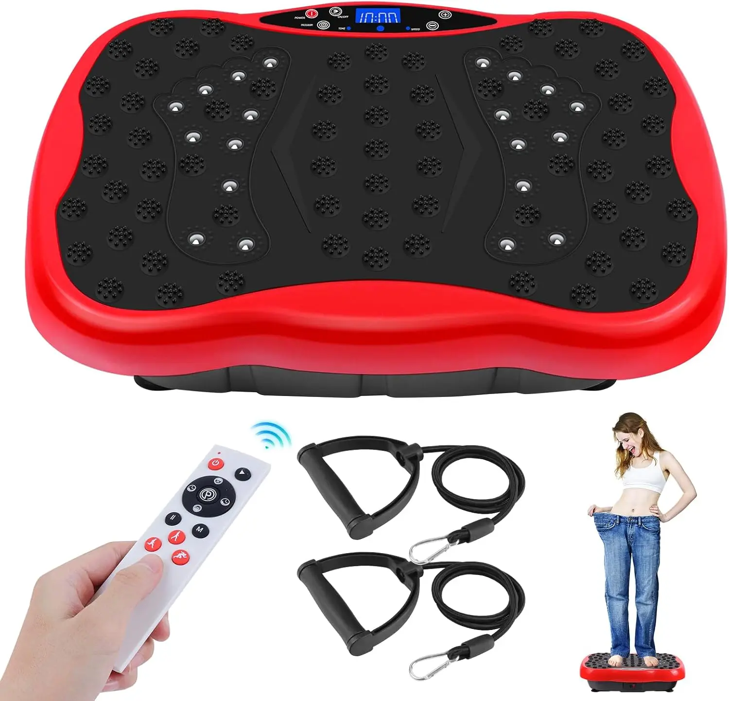 Vibration Plate Exercise Machine, Health & Fitness Full Body Vibration Platform, Portable Vibration Plate Platform for Weight Lo