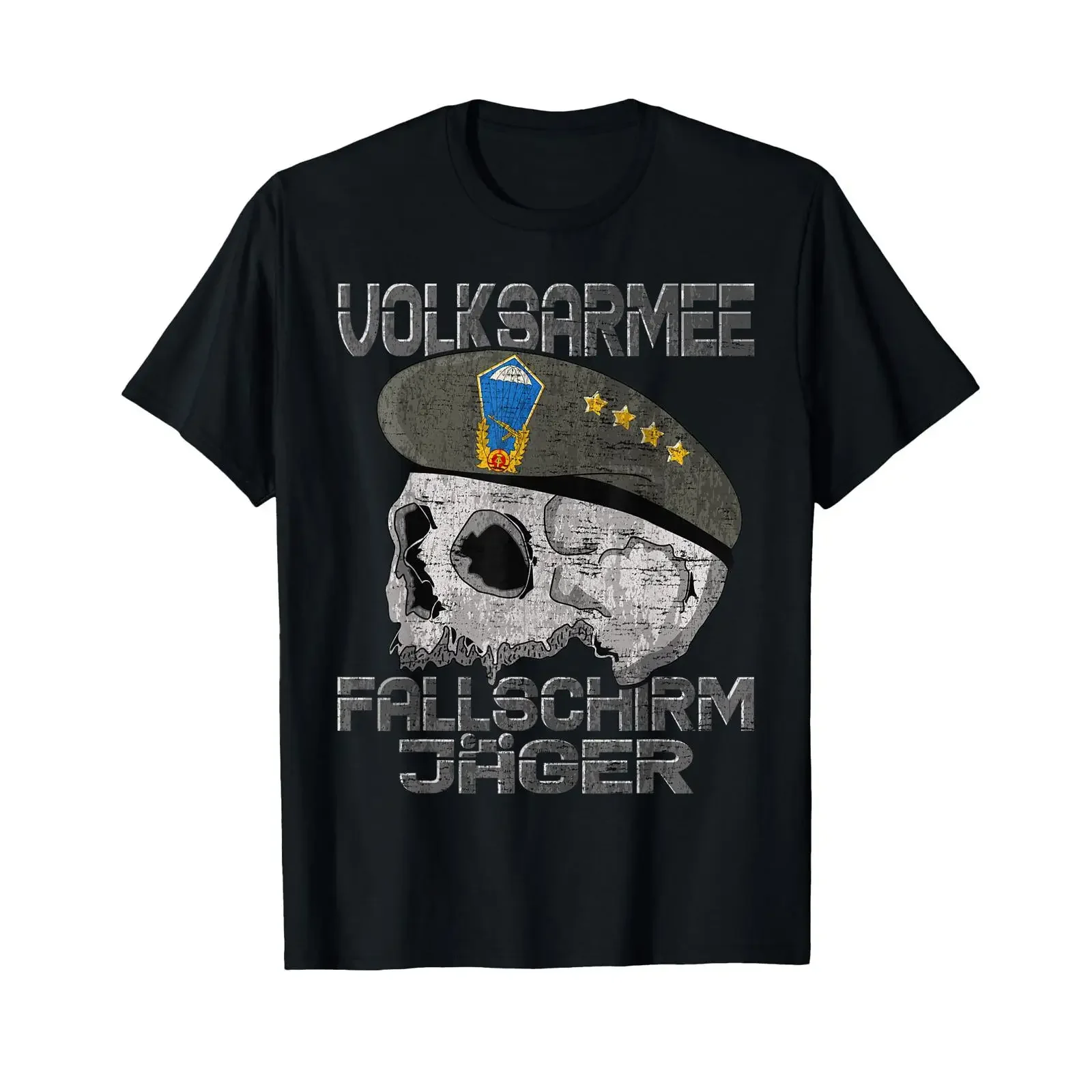 Airstorm regiment 40 DDR Special Power Paratroopers T Shirt black vintage Washed Unisex Casual Comfortable fashion