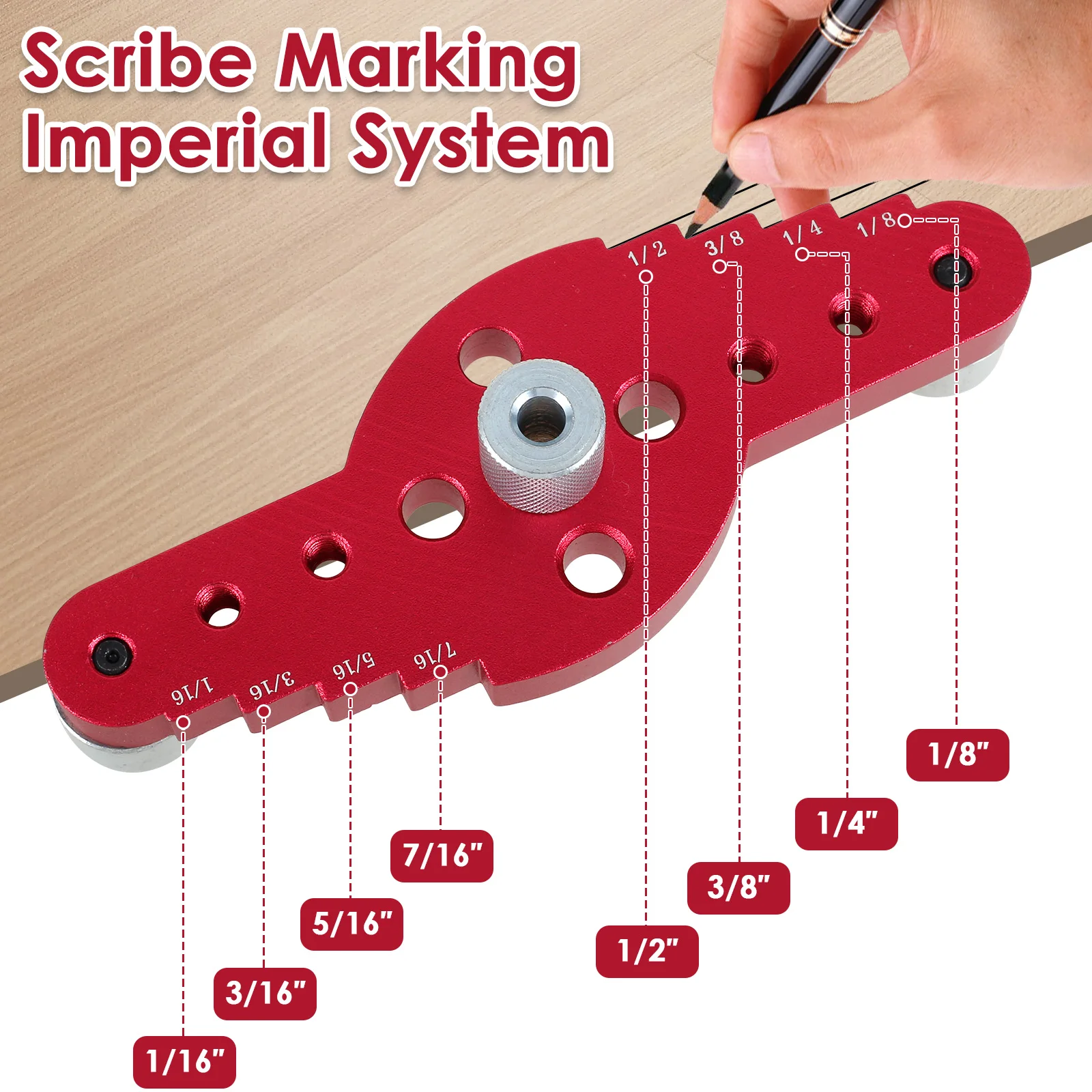 الحفر لكمة دليل مجموعة 4.1 إلى 10 سنتيمتر العمودي جيب ثقب الرقصة الذاتي توسيط وتد دليل حفر دبوس تركيبات النجارة انزلاق #3