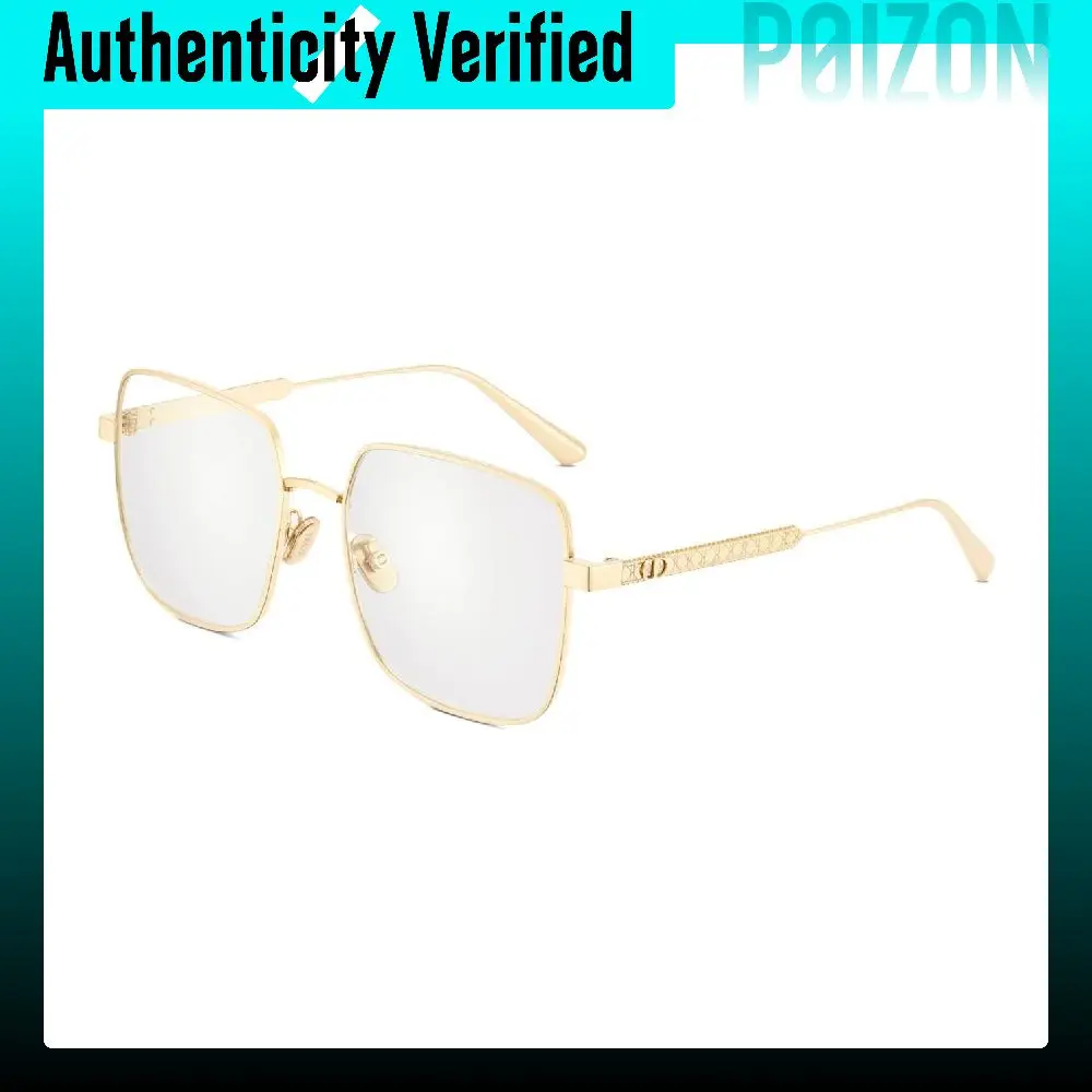 DIOR Rectangular Eyeglass Frames Women's Gold DCAOS1FXB
