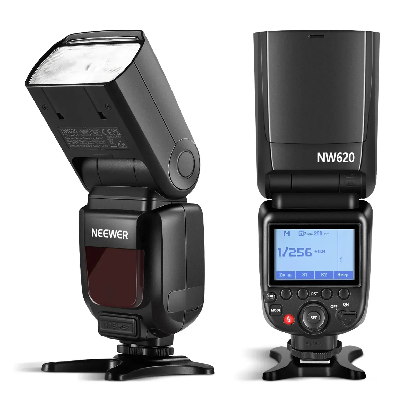 

NEEWER NW620 Speedlite Flash 76W GN60 With LCD Display, M/Multi/S1/S2 Flash Mode, 20-200mm Manual Zoom, Compatible With Canon
