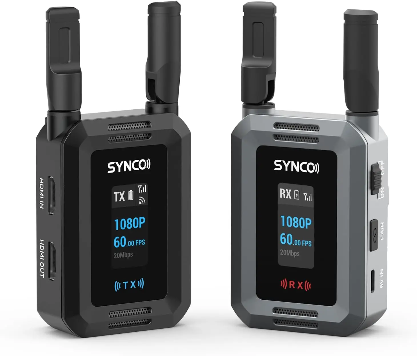 نظام نقل الفيديو اللاسلكي HDMI SYNCO XVision 1080P 60FPS HD جهاز إرسال واستقبال مع HDMI مزدوج للبث المباشر