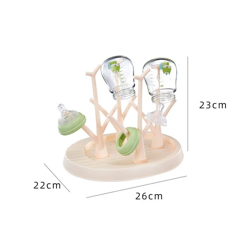 Baby Bottle Holder Detachable Baby Bottle Drying Rack Cute Tree Shape Cleaning Dryer Drainer Storage Rack Baby Accessories