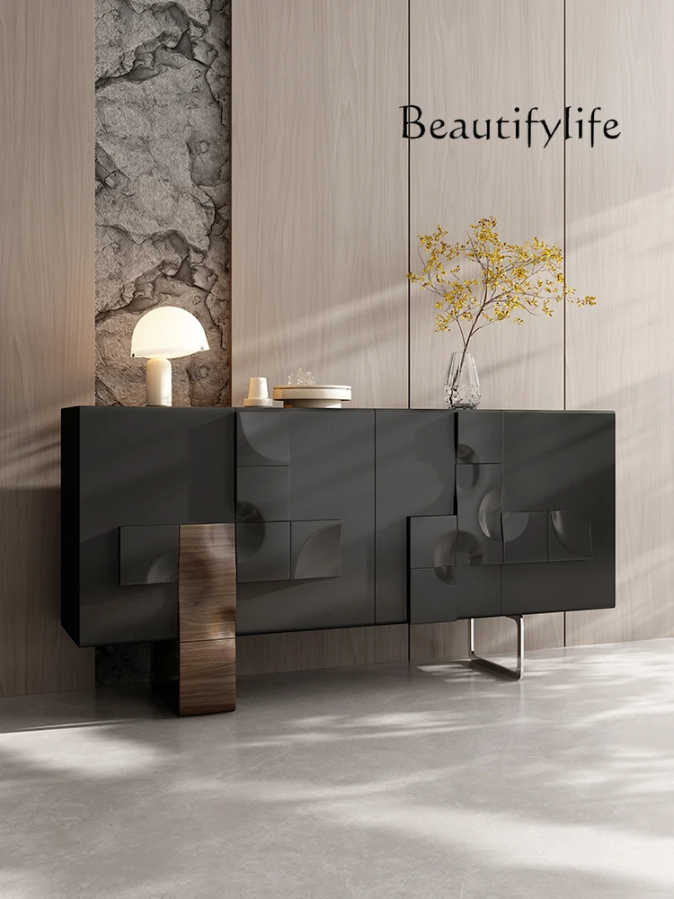 

Advanced sense home entrance cabinet Italian minimalist side cabinet light luxury modern villa living room decoration partition