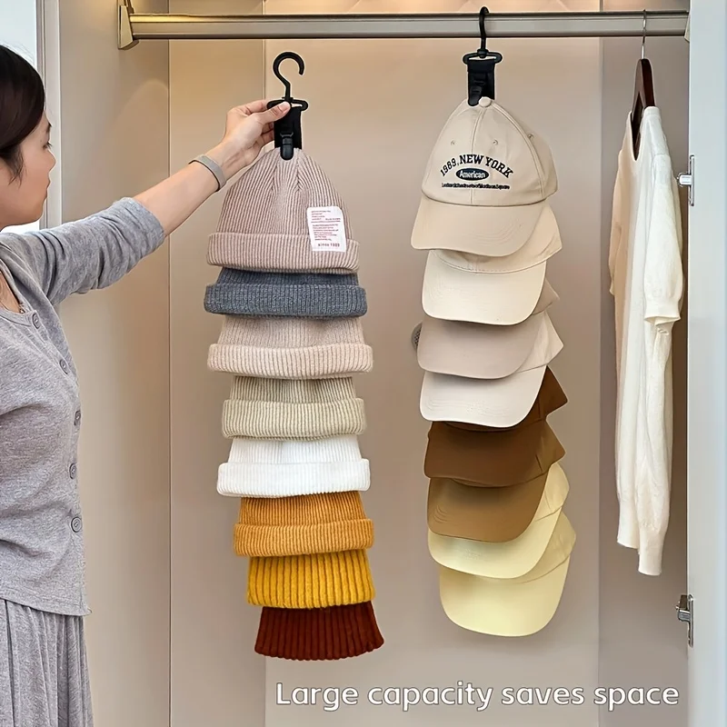 1pcs hat storage, with 8 clips, can hold 8 baseball caps, suitable for home and closet hat storage,perfect tool for hanging hats