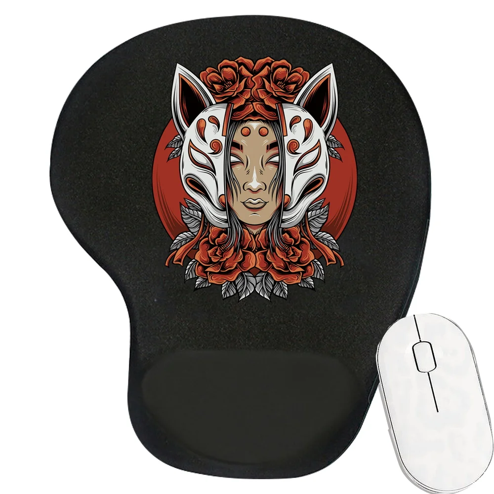 Zwart Kleur Muismat Mat Zacht Glad Dun Antislip Print Masker Serie Snelle En Nauwkeurige Controle Muismat Voor Kantoor Thuis