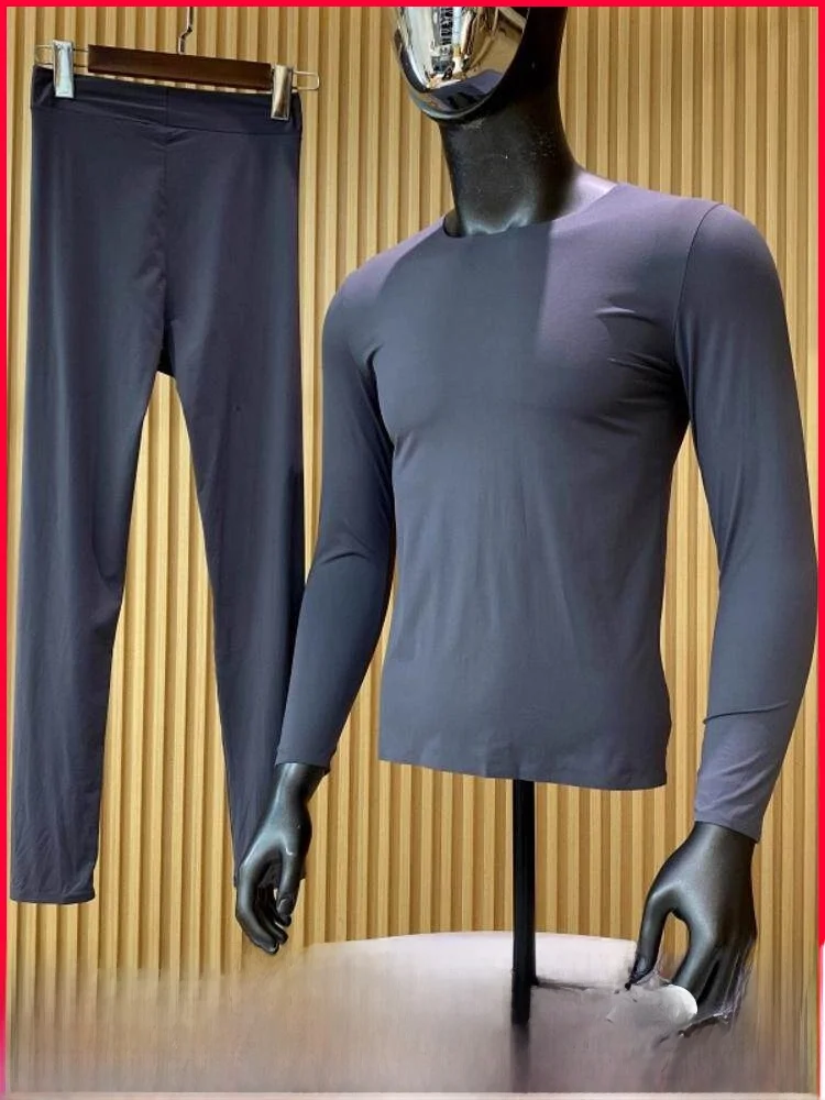 

Мужской комплект одежды для активного отдыха: высокоэластичный, утепленный флисом, с длинными рукавами и брюками, термокомплект для зимы, новинка