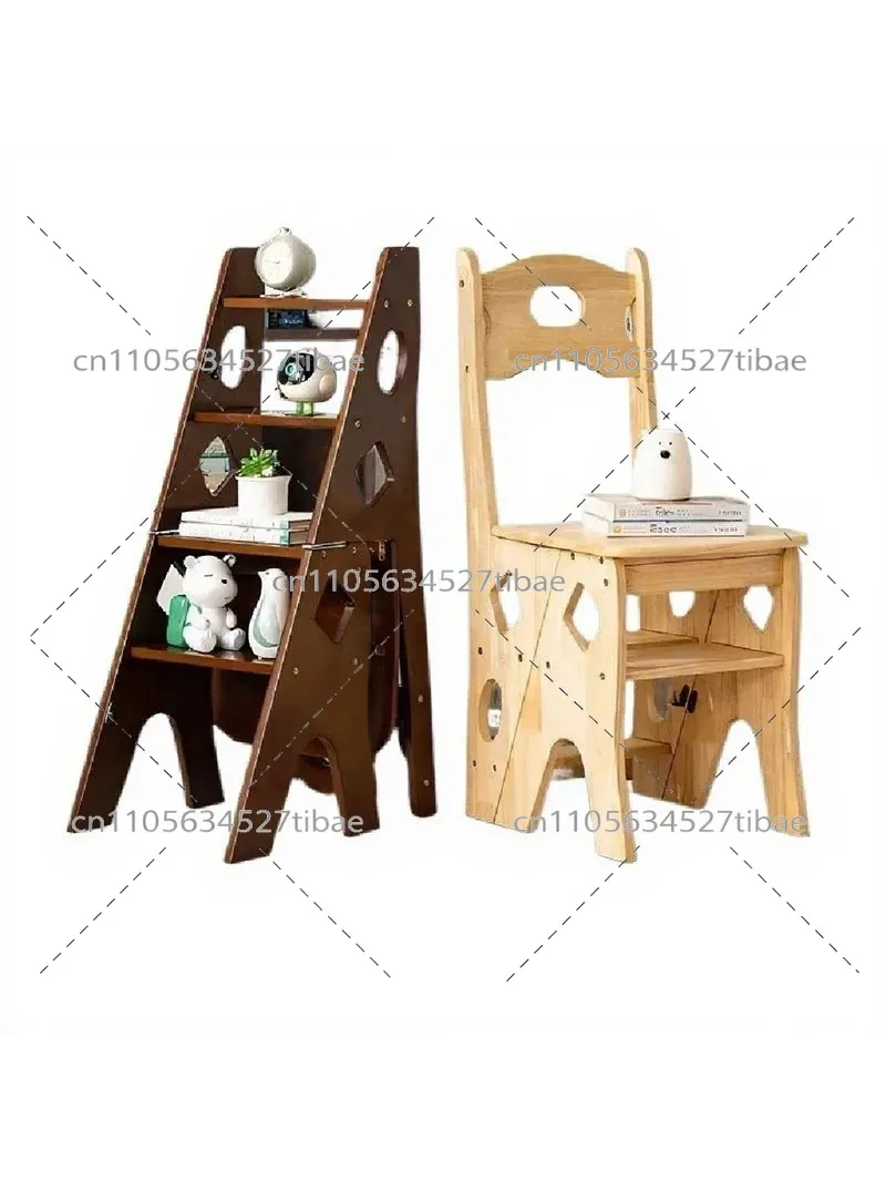 solid-wood-folding-ladder-chair-dual-purpose-ladder-stool-for-home-stable-space-saving-step-stool-with-shelf