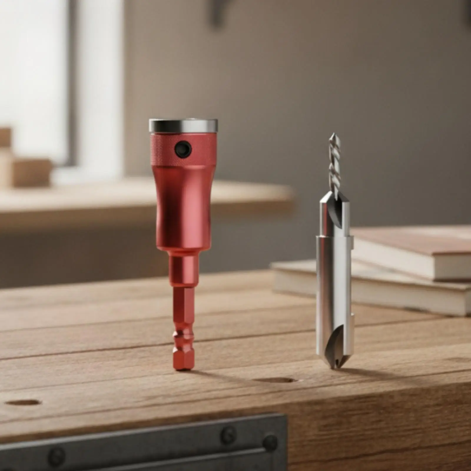 Countersink Boring Tool Set with Depth Stop Flush Finish Adjustable Countersink Drill Tool Sharp Cutting Edges Wood Bits for