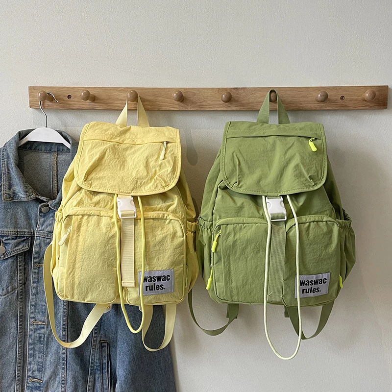 

Large Capaci Casual Korean Sle Student Bapa for Middle And High School Girls Faionable Lightweight Travel Bag