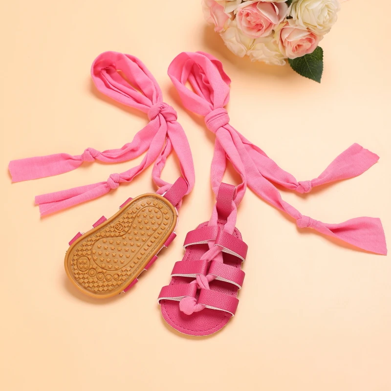 VALEN SINA New Summer Fashionable And Cute Sandals Baby Cross Hollow Rubber Soles Sandal 0-18 Month Toddler Flat Booker