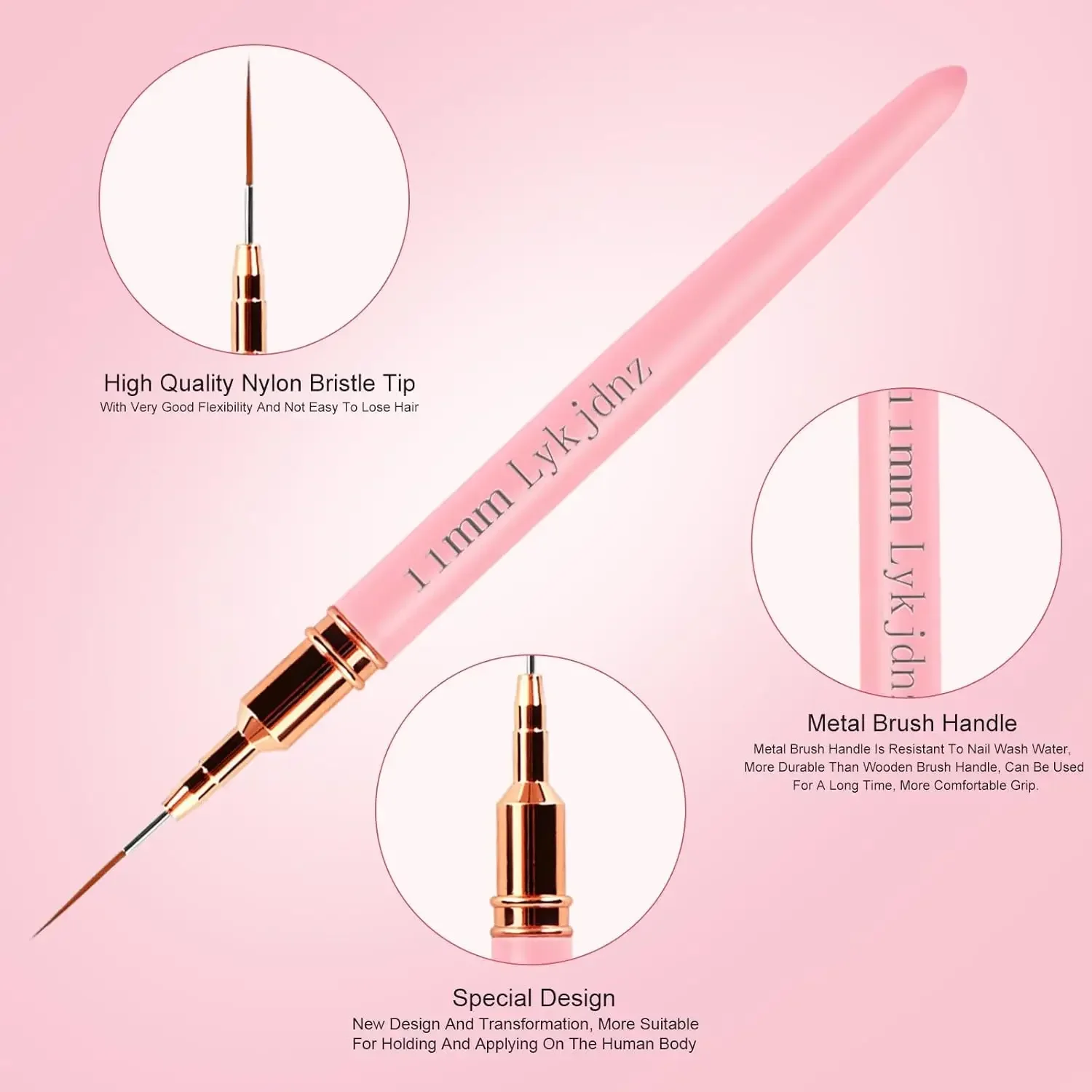 5本セット ネイルアートブラシ、多機能DIYカラーペイントライナーブラシネイルツールキット、ロングラインジェルポリッシュペイントツール