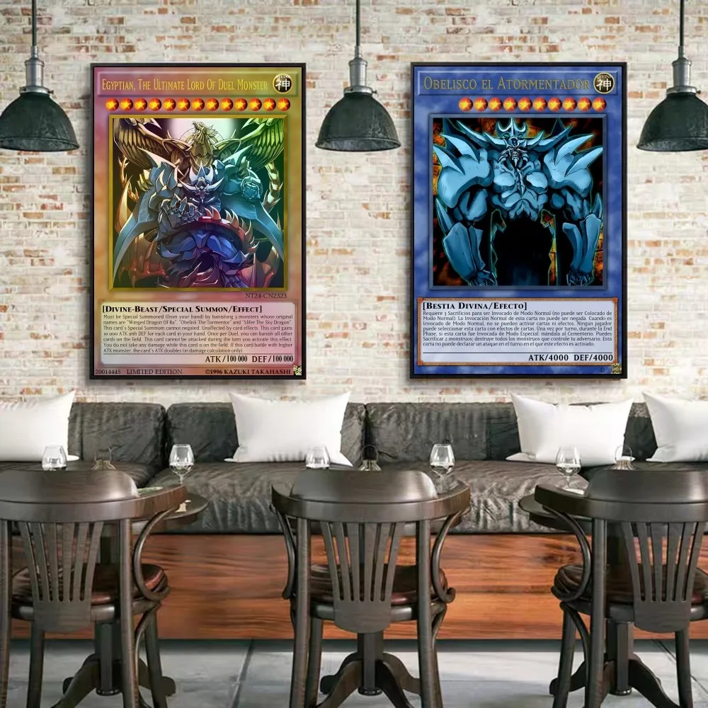 Yu-Gi-Oh Cards Anime Posters Sticky Whitepaper Sticker DIY Room Bar Cafe Kawaii Room Decor