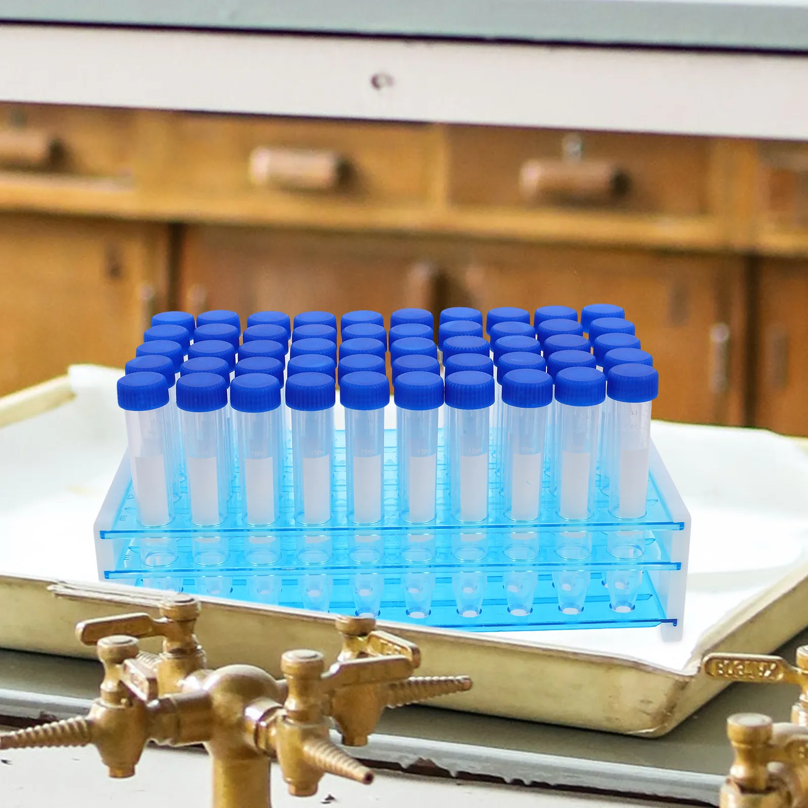 

100 Pcs Graduated Cylinder Tube Rack Suit The Tubes Holder Plastic Laboratory