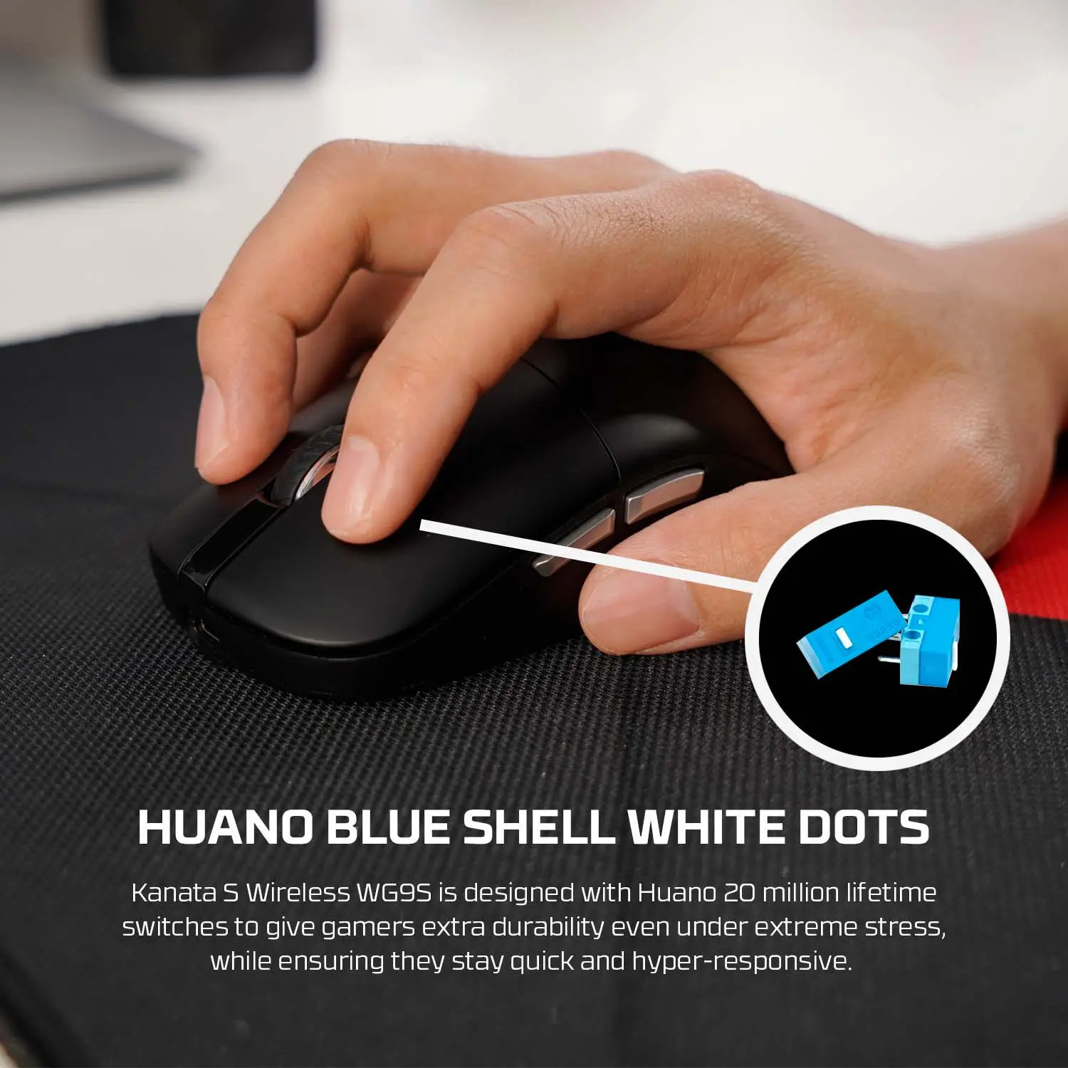 FANTECH WG9S/WG9 Wireless Gaming Mouse Pixart 3311 Senso 2.4G Dual-Mode Long Battery Life Ergonomic for PC E-sports Gamer