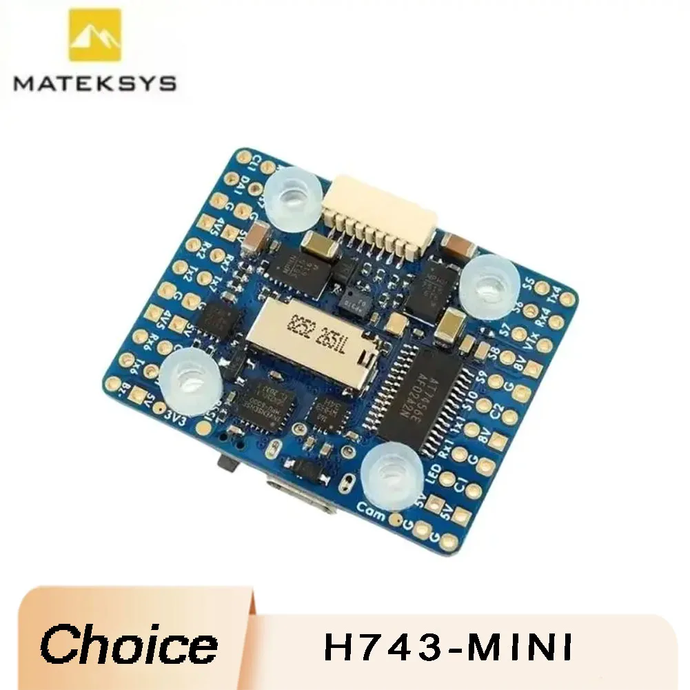 

Контроллер полета Matek H743-MINI V3 FC H743 20x20 мм ICM42688P ICM42605 Встроенный OSD 11 PWM 2-8S Lipo для гоночного дрона RC FPV