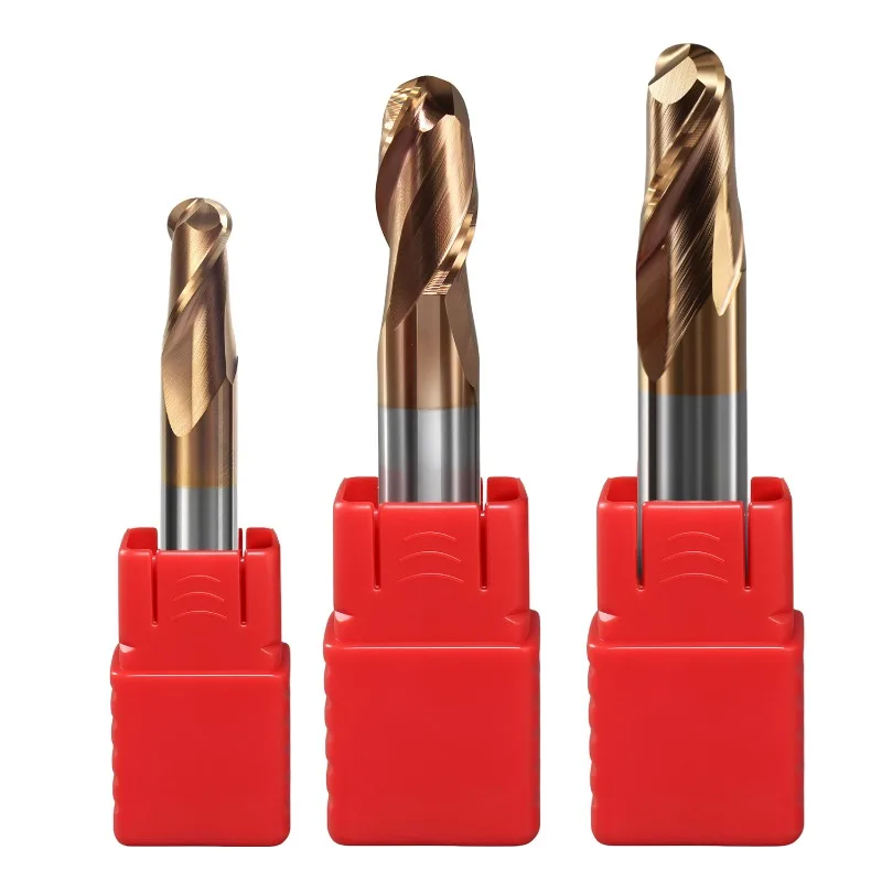 Milling Cutter Alloy Coating Tungsten Steel Tool Cnc Maching Hrc55 2 Flute Ball Nose Endmills Top Milling Cutter Machine Endmill