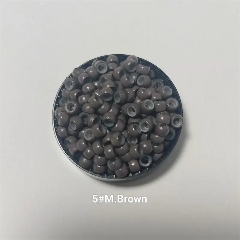 200 Stück/Packung 4,0mm Silikon-Nano-Ringe für Nano-Ringe Kupfer mit Silikonbeschichtung Haarperlen Haarringe Haarverlängerungswerkzeuge – Detail 4