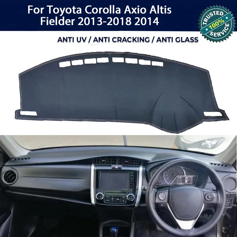 Capa Protetora Anti-UV Personalizada para Painel de Carro, Tapete Protetor para Toyota Corolla Axio Altis Fielder, Acessórios para Console Central, Protetor Solar