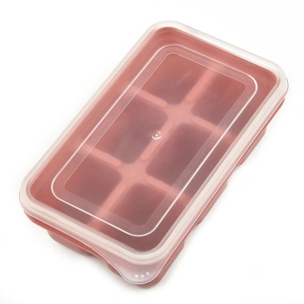 Ice Cube Mold Whiskey Ice Making Mechanism Ice Tray Silicone Wine Frozen Ice Box 6 Grid Home Kitchen Tool