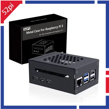 52Pi Raspberry Pi 5 メタルケース N04 N05 M.2 NVMe - PCLe アダプター X1000 PCLe 周辺ボードと互換性あり