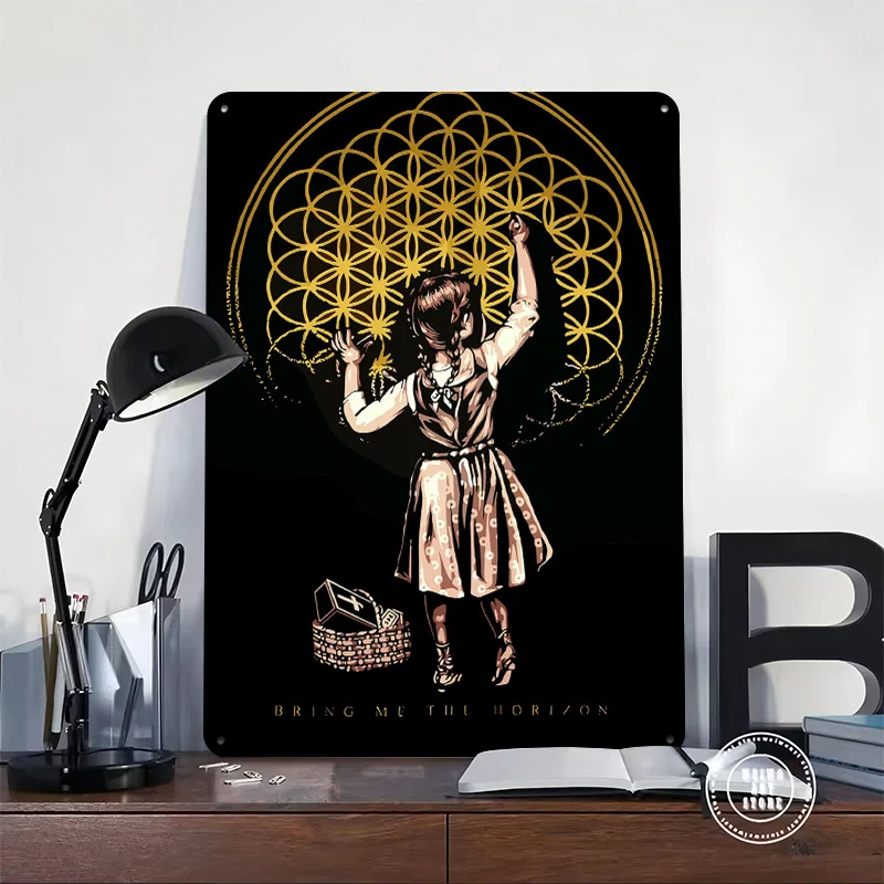 Bring Me The Horizon Artwork Poster Retro 3D Printed Metal Signs Customized Wall Hanging Gift for Decor Luxury Decoration Room
