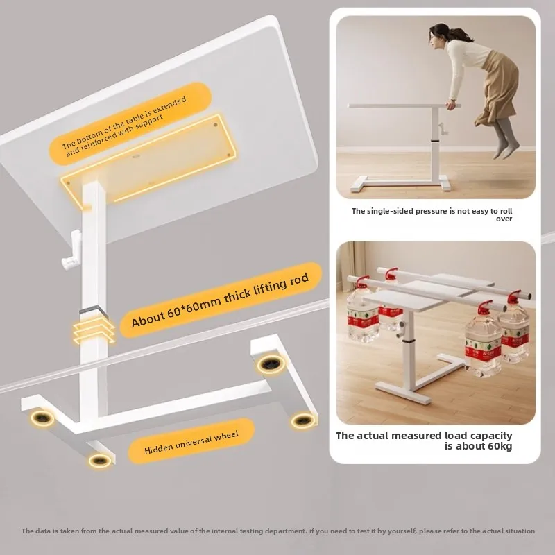 Height Adjustable Multi-Functional Desk Portable Foldable Small Sofa Side Stand Bedside Table for Living Room Workstation