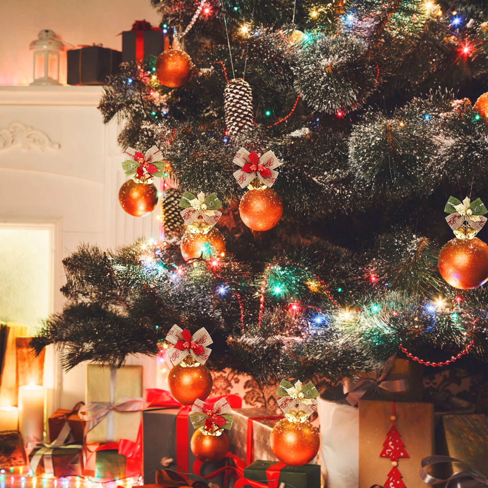 

1Pcs Christmas Decor Bows Beautifully Designed Xmas Tree Bows for Gift Wrapping Holiday Party Decoration Christmas Bow Decor