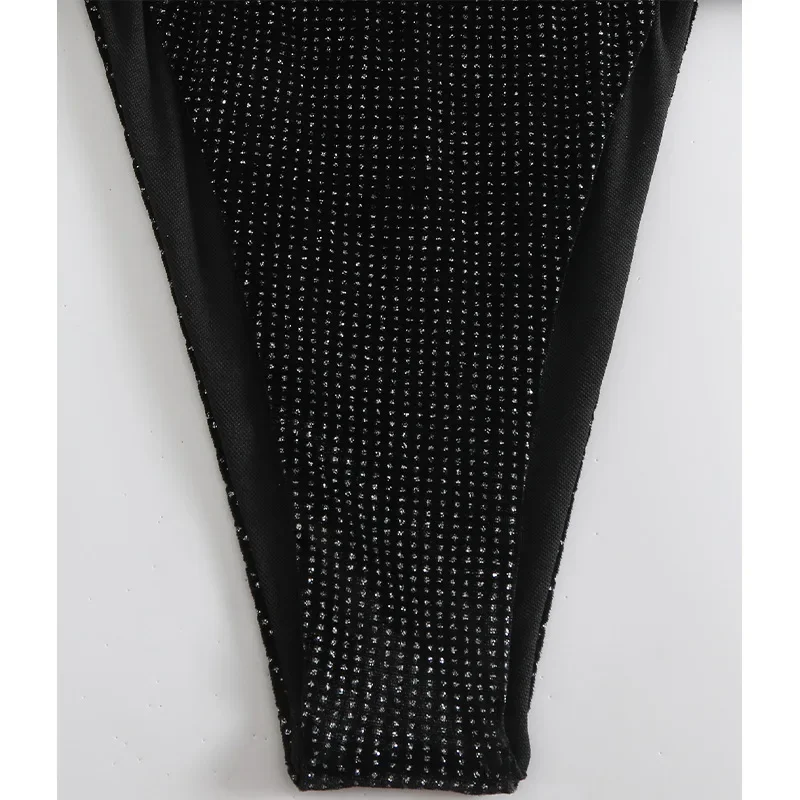 Sexy Zwarte Micro Bikini 2025 Vrouwen Badpak Tie Side Badmode String Bikini Set Braziliaanse Beachwear Badpak Bandeau Biquini