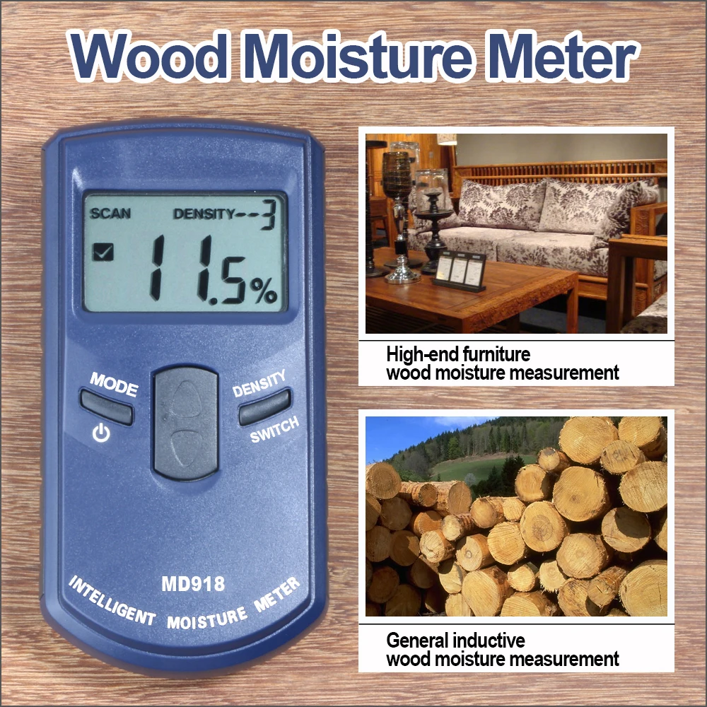 RZ Inductive Wood Moisture Meter Hygrometer Humidity Tester Measuring tool 4~80% Moisture Meter