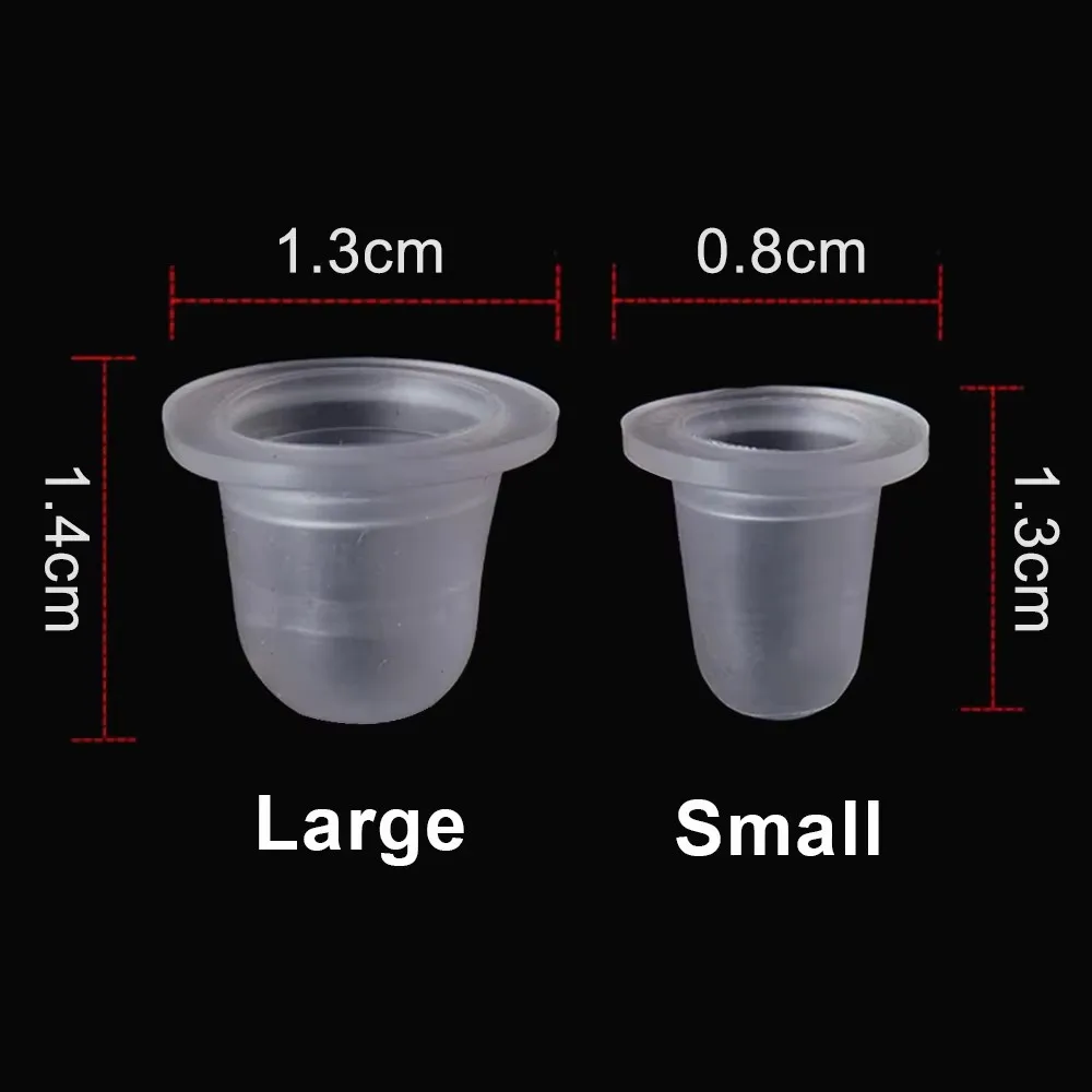 500/300/100pcs Disposable Tattoo Ink Cups Silicone S/L Size Tattoo Ink Cap for Permanent Makeup Tattoo Eyebrow Pigment Container