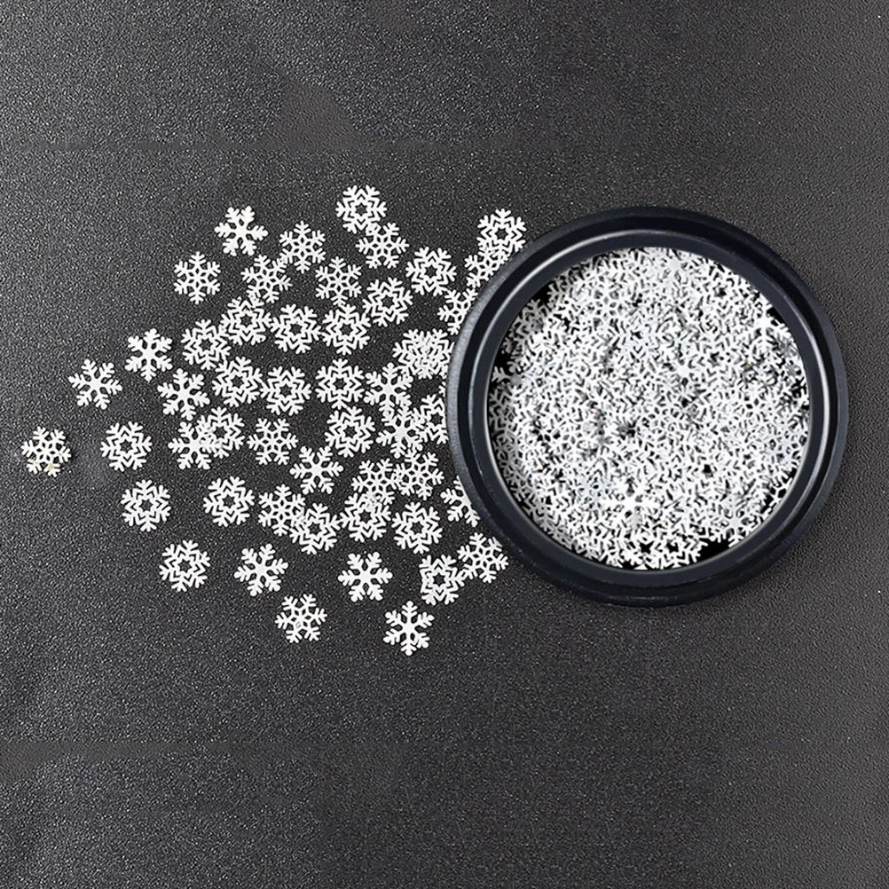

Snowflake Nail Art Stickers White Super Thin 3D Decorative Sequins For Diy Manicure Christmas Party Women Girls Festival