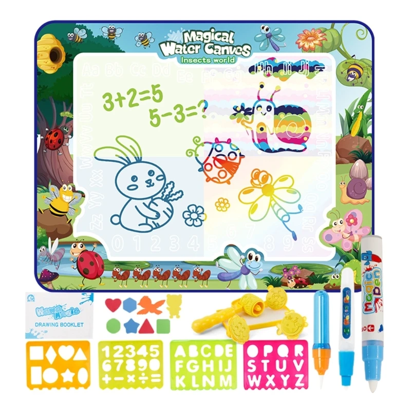 Kids Drawing Pad Water Painting Board Aquas Coloring Mat Mess Drawing Mat Y3NC