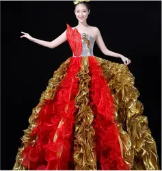 Choral Long Skirt Modern Dance Costume Opening Dance