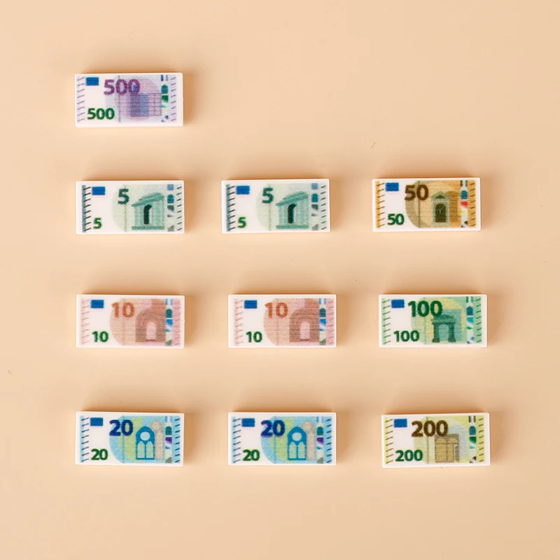 MOC City Strongbox Building Blocks Accessories Money Set Treasure Box Series Gold Silver Money City Bank ATM Brick Toys Gifts