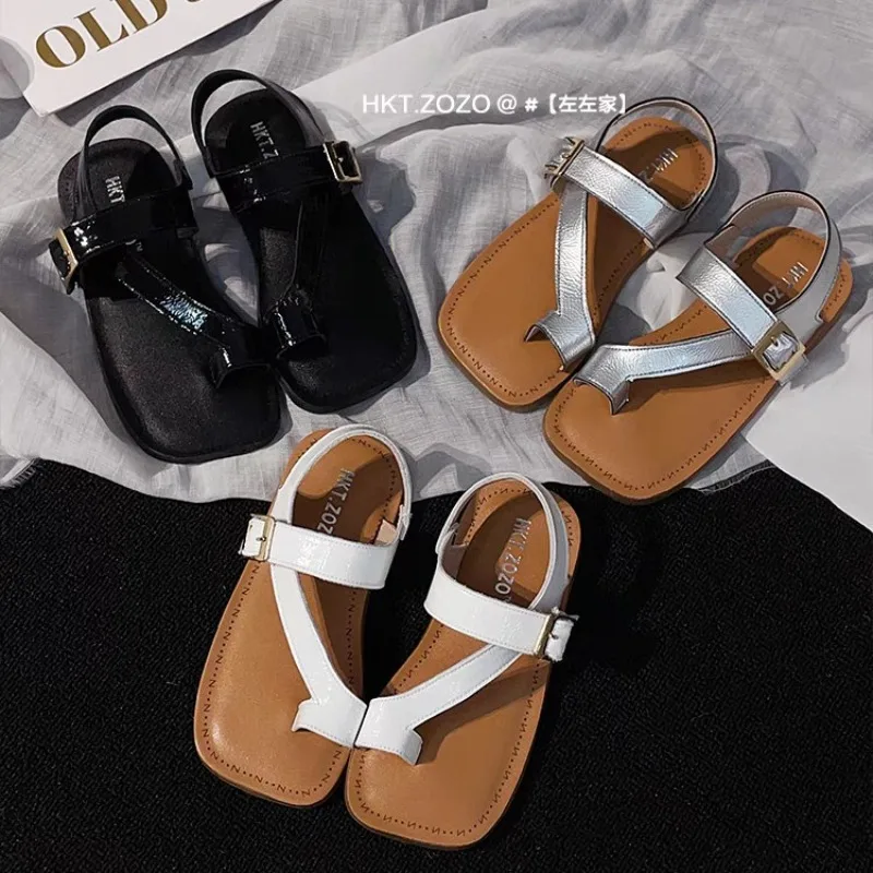 

Simple Girl Sandals Summer New Fashion Set Toe Cool Sandals Sweet Princess Shoe Soft Sole Kid Shoe Women Sandals Designer Shoes