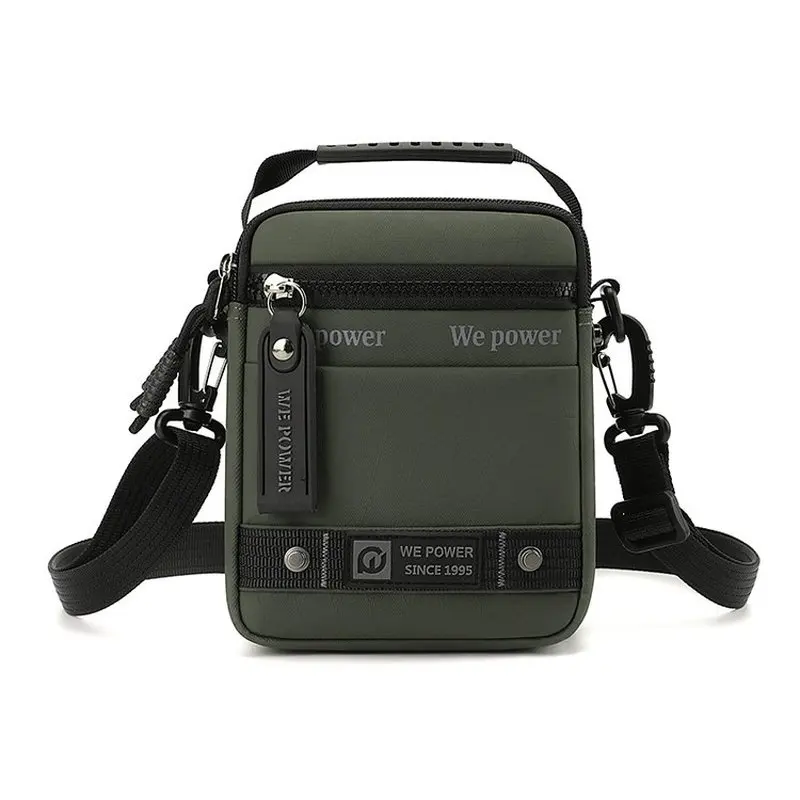 New Nylon Men's Small Crossbody Bag Casual Shoulder Bag Multi-Pocket Mini Messenger Bag for Daily Streetwear Travel