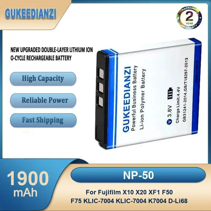 Battery For Fujifilm X10 X20 XF1 F50 F75 KLIC-7004 K7004 D-Li68 FinePix F10 F11 Zoom M603 MX4 603