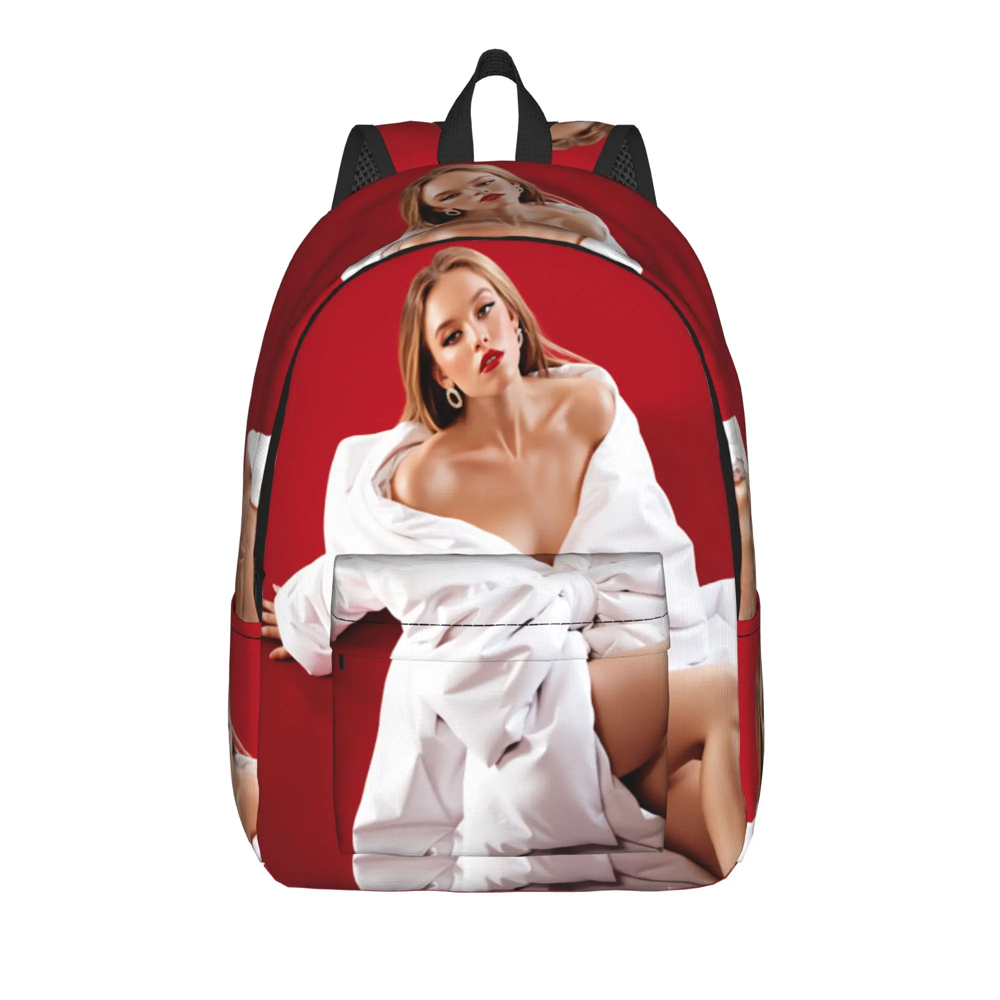 American Actress Sydney Sweeney  Backpack  Novelty Backpacks Women Sport Durable High School Bags High Quality Rucksack