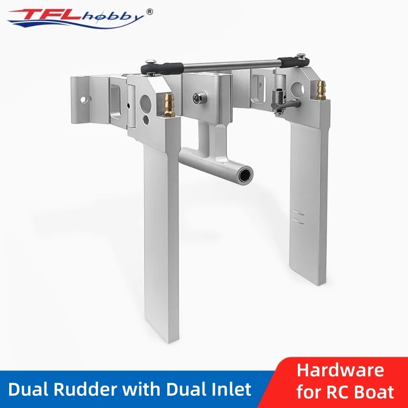 

TFL Alum. 140 Double Rudder Water Absorbing Rudder 6.35mm shaft for RC Electric/ Gasoline Model Ship/O Boat