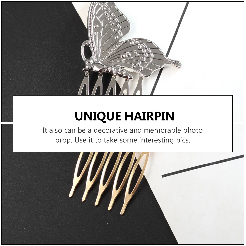 

4pcs Alloy Butterflies Combs Delicate Side Clamps For Women Festival Party Wear Fashion Hair Accessories Hair Styling Tool