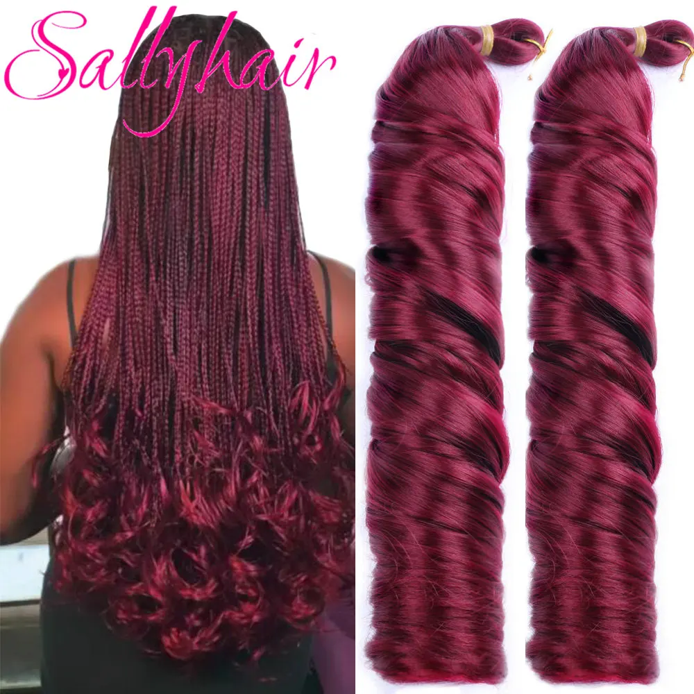 Sallyhair 150g francuskie warkocze kręcone syntetyczne włosy plecione włosy spiralne loki warkocze jedwabiście miękkie włosy plecione wiązki