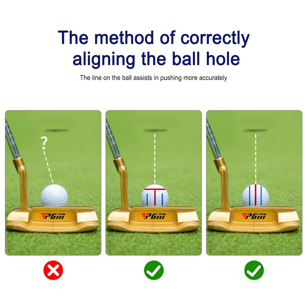 Template Alignment Marks Tool with 2 Marking Pens Golf Ball Line Marker Double-sided Marking Portable Training Aids