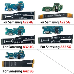 Conector Doca USB com Módulo Mic, Porta de carregamento, Cabo Flex, Charger Board, Samsung A22, A32, A42, 4G, 5G, A225F, A226, A325F, A336