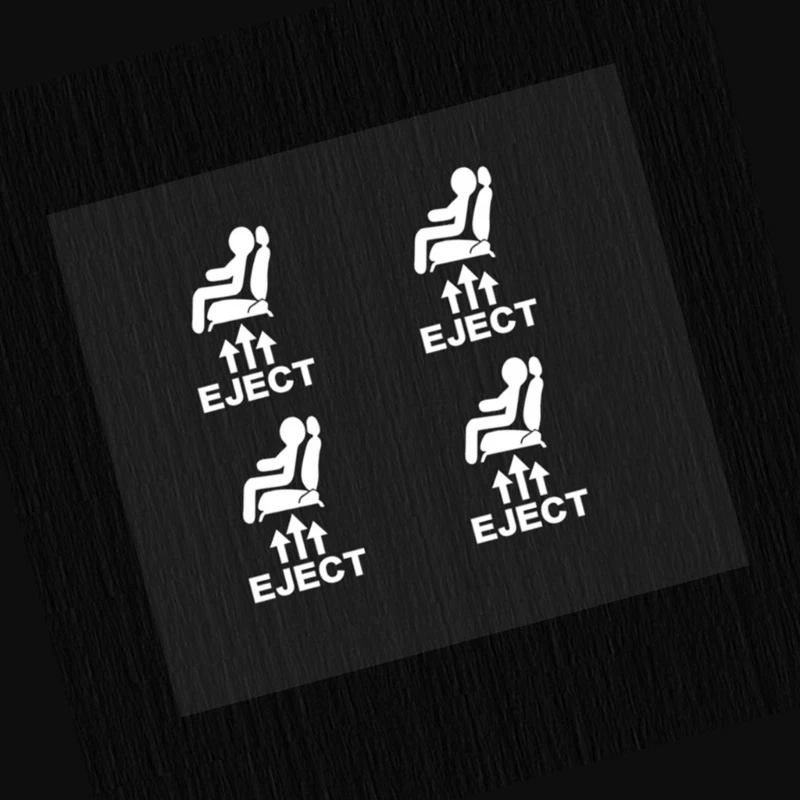 D5BE 4PCS Vehicle Button Cover Stickers White Textured Decals with Minimalist Icons Scratch Proof Interior for Unused